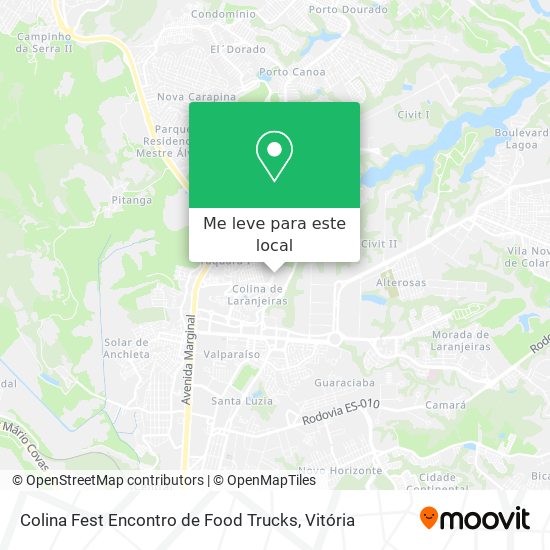 Colina Fest Encontro de Food Trucks mapa