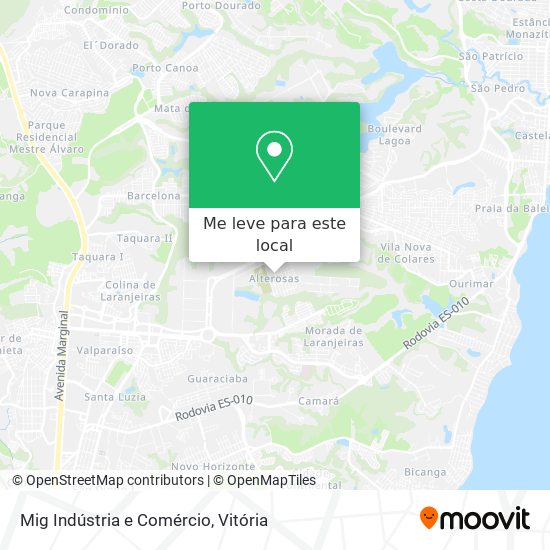 Mig Indústria e Comércio mapa