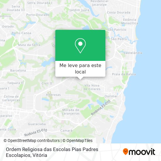 Ordem Religiosa das Escolas Pias Padres Escolapios mapa