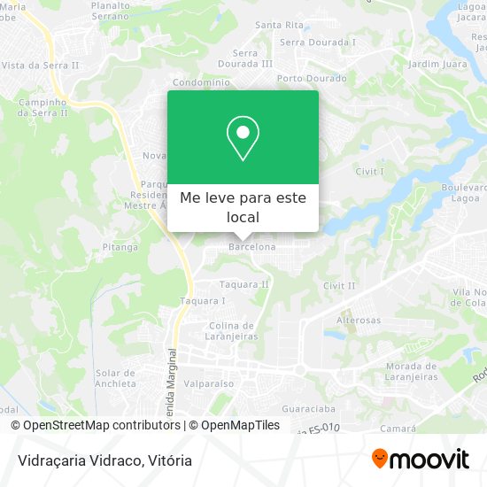 Vidraçaria Vidraco mapa