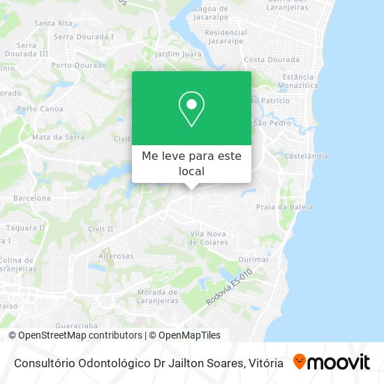 Consultório Odontológico Dr Jailton Soares mapa