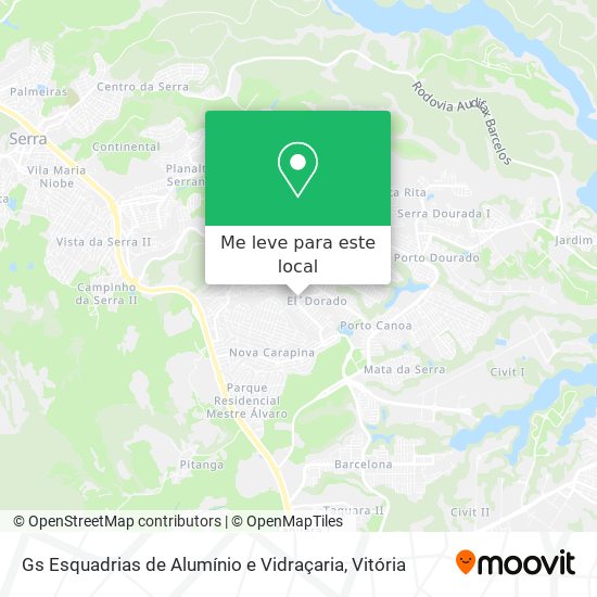 Gs Esquadrias de Alumínio e Vidraçaria mapa