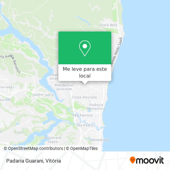 Padaria Guarani mapa