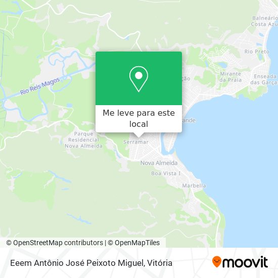 Eeem Antônio José Peixoto Miguel mapa