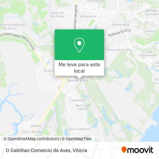 O Galinhao Comercio de Aves mapa