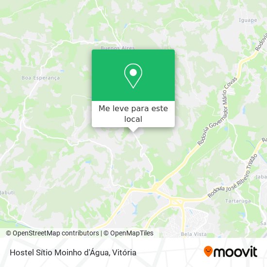 Hostel Sítio Moinho d'Água mapa