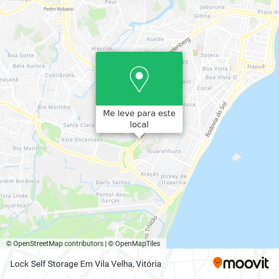 Lock Self Storage Em Vila Velha mapa