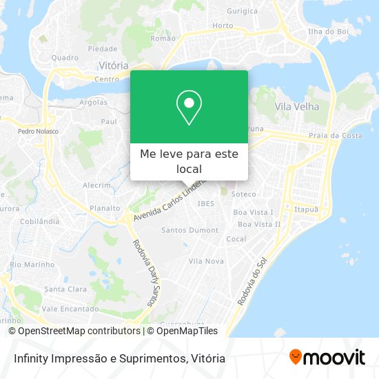 Infinity Impressão e Suprimentos mapa