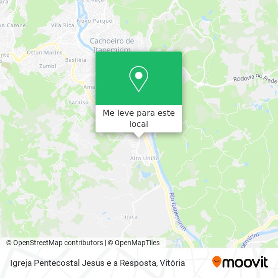 Igreja Pentecostal Jesus e a Resposta mapa