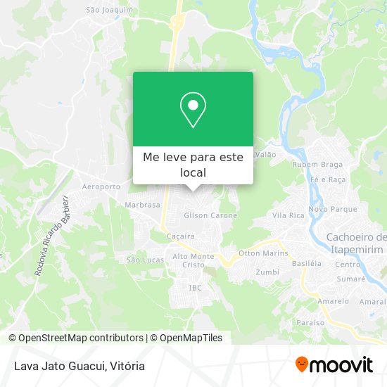 Lava Jato Guacui mapa