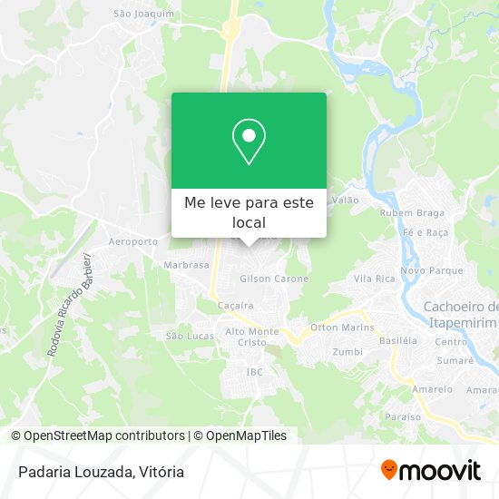 Padaria Louzada mapa