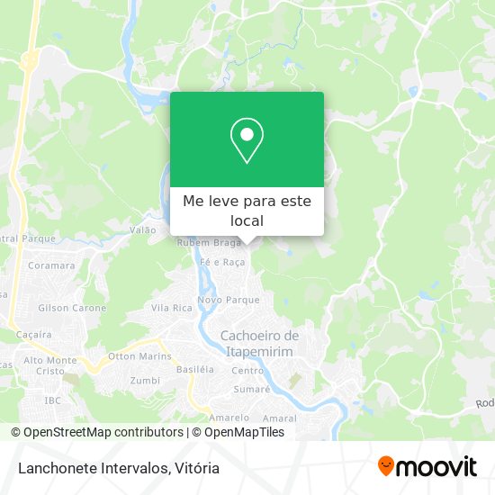 Lanchonete Intervalos mapa