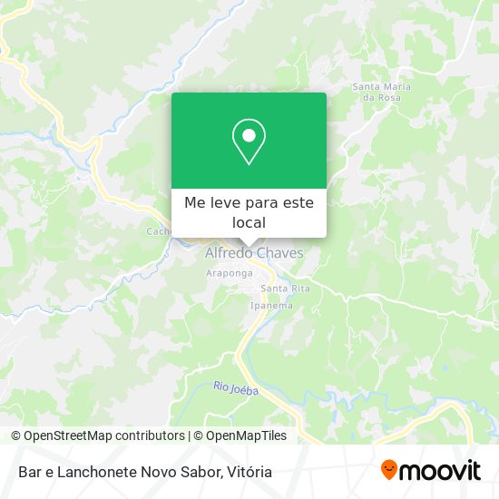 Bar e Lanchonete Novo Sabor mapa