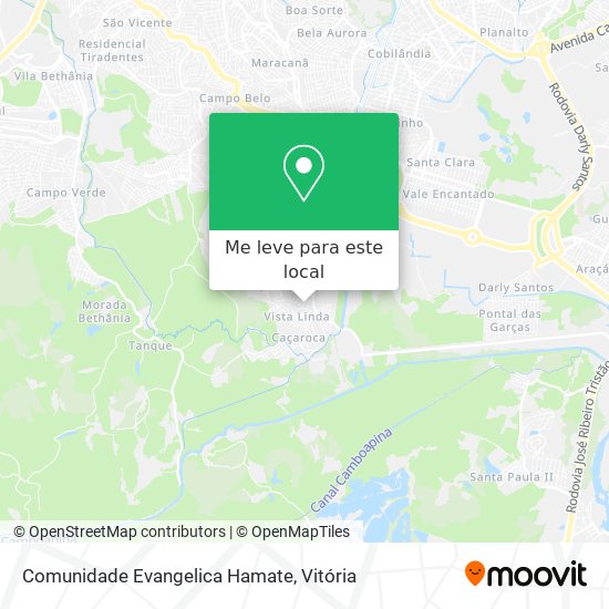 Comunidade Evangelica Hamate mapa