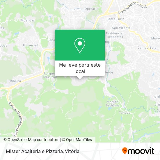 Mister Acaiteria e Pizzaria mapa
