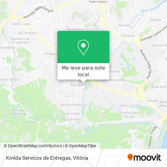 Kmlda Servicos de Entregas mapa