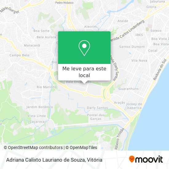 Adriana Calixto Lauriano de Souza mapa