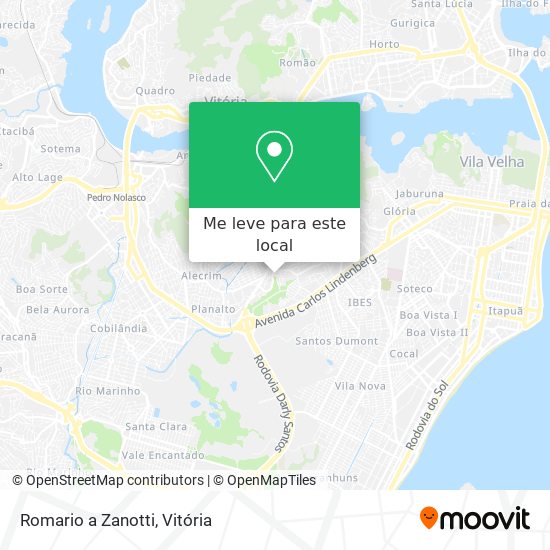 Romario a Zanotti mapa