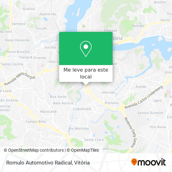 Romulo Automotivo Radical mapa