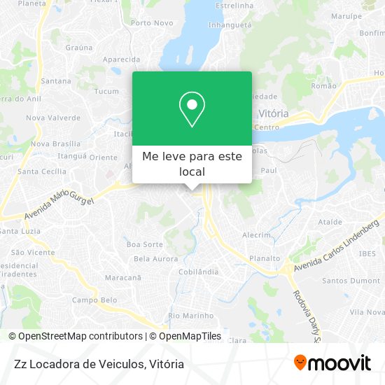 Zz Locadora de Veiculos mapa
