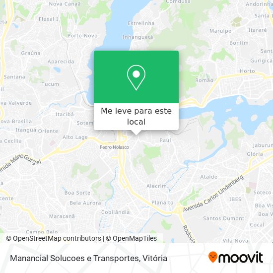Manancial Solucoes e Transportes mapa