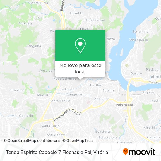 Tenda Espirita Caboclo 7 Flechas e Pai mapa