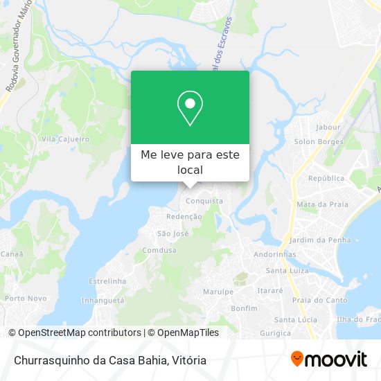 Churrasquinho da Casa Bahia mapa