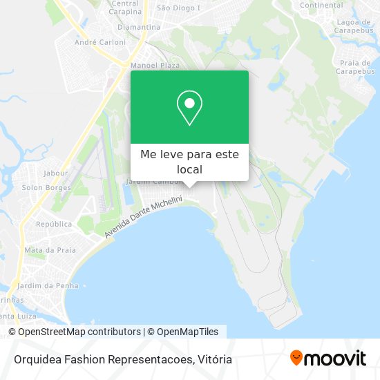 Orquidea Fashion Representacoes mapa