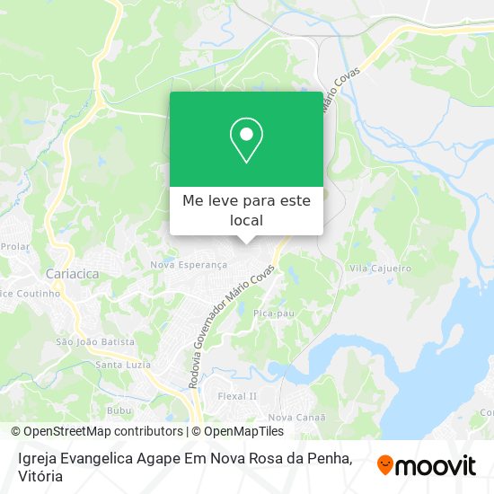 Igreja Evangelica Agape Em Nova Rosa da Penha mapa