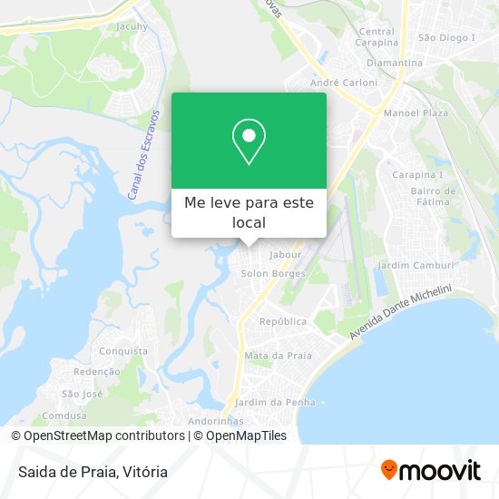Saida de Praia mapa