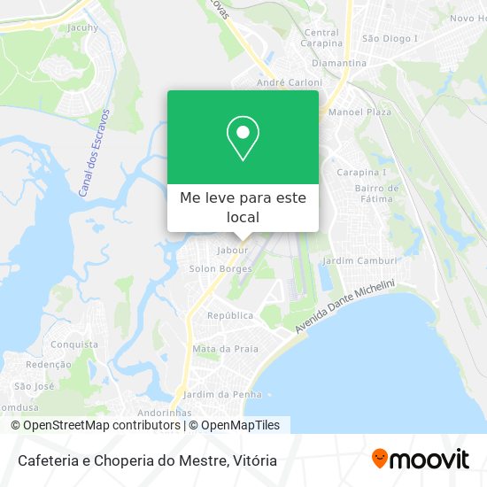 Cafeteria e Choperia do Mestre mapa