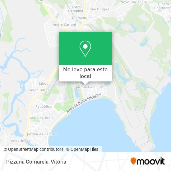 Pizzaria Comarela mapa