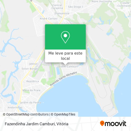 Fazendinha Jardim Camburi mapa