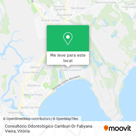 Consultório Odontológico Camburi-Dr Fabyana Vieira mapa