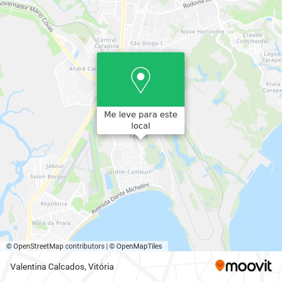 Valentina Calcados mapa