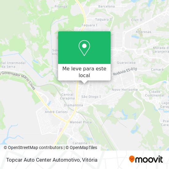 Topcar Auto Center Automotivo mapa