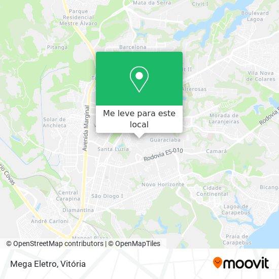 Mega Eletro mapa