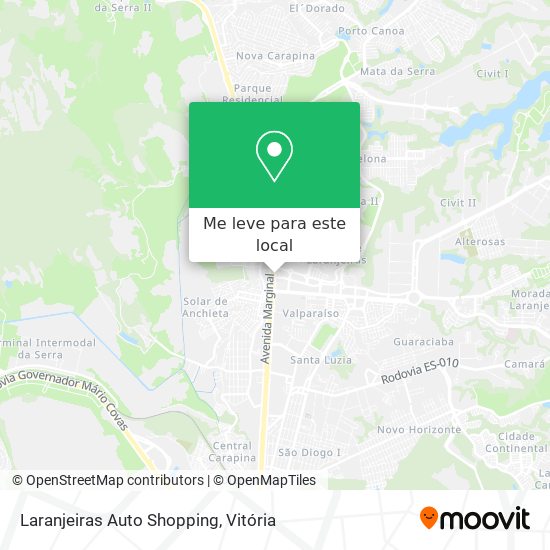 Laranjeiras Auto Shopping mapa