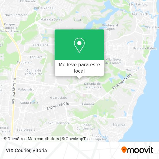 VIX Courier mapa