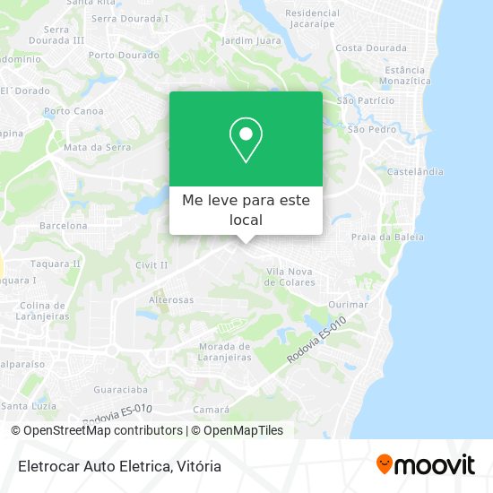 Eletrocar Auto Eletrica mapa