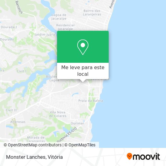 Monster Lanches mapa