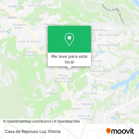 Casa de Repouso Luz mapa