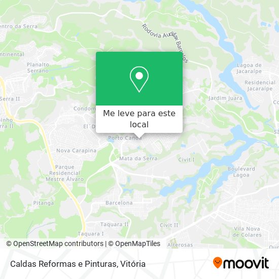 Caldas Reformas e Pinturas mapa