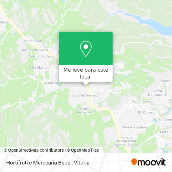 Hortifruti e Mercearia Bebel mapa