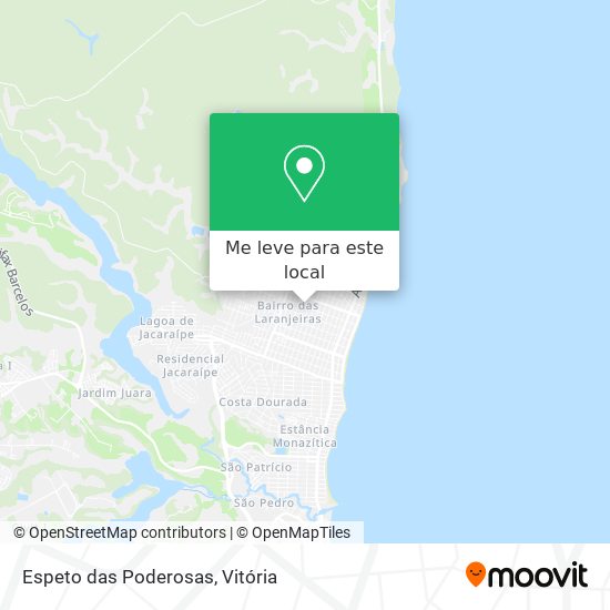 Espeto das Poderosas mapa