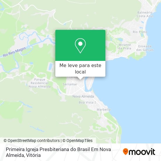 Primeira Igreja Presbiteriana do Brasil Em Nova Almeida mapa