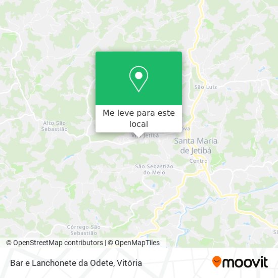 Bar e Lanchonete da Odete mapa