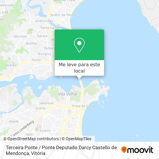 Terceira Ponte / Ponte Deputado Darcy Castello de Mendonça mapa