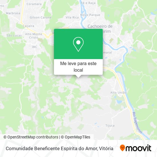 Comunidade Beneficente Espírita do Amor mapa