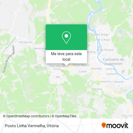 Posto Linha Vermelha mapa